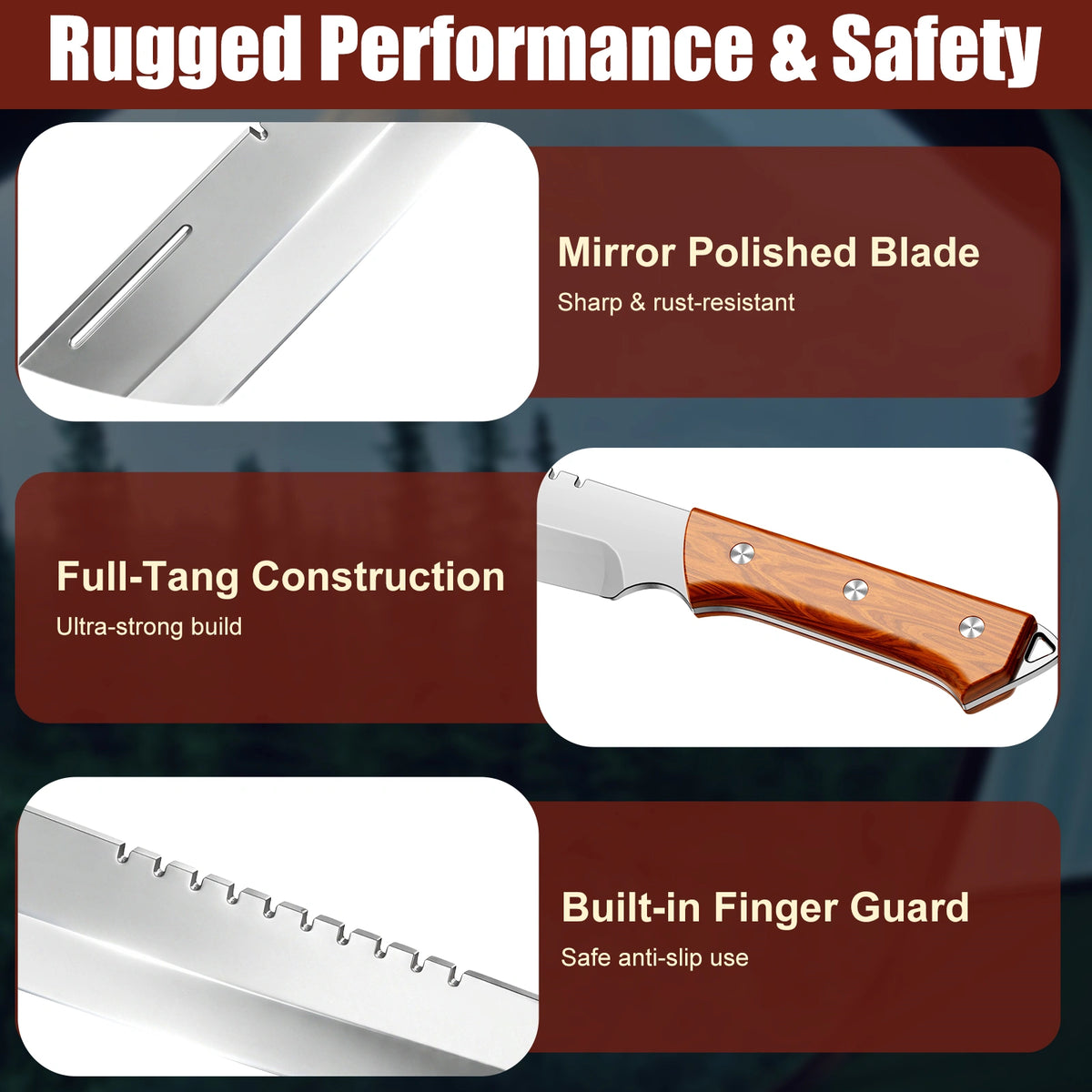 MDHAND 8 Inch Sanding Splitting Knife, Mirror Polished Stainless Steel Blade