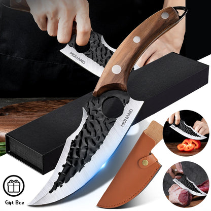 MDHAND Stainless Steel kitchen Knife, Ergonomic 4in Handle, Durable and Rust-Resistant