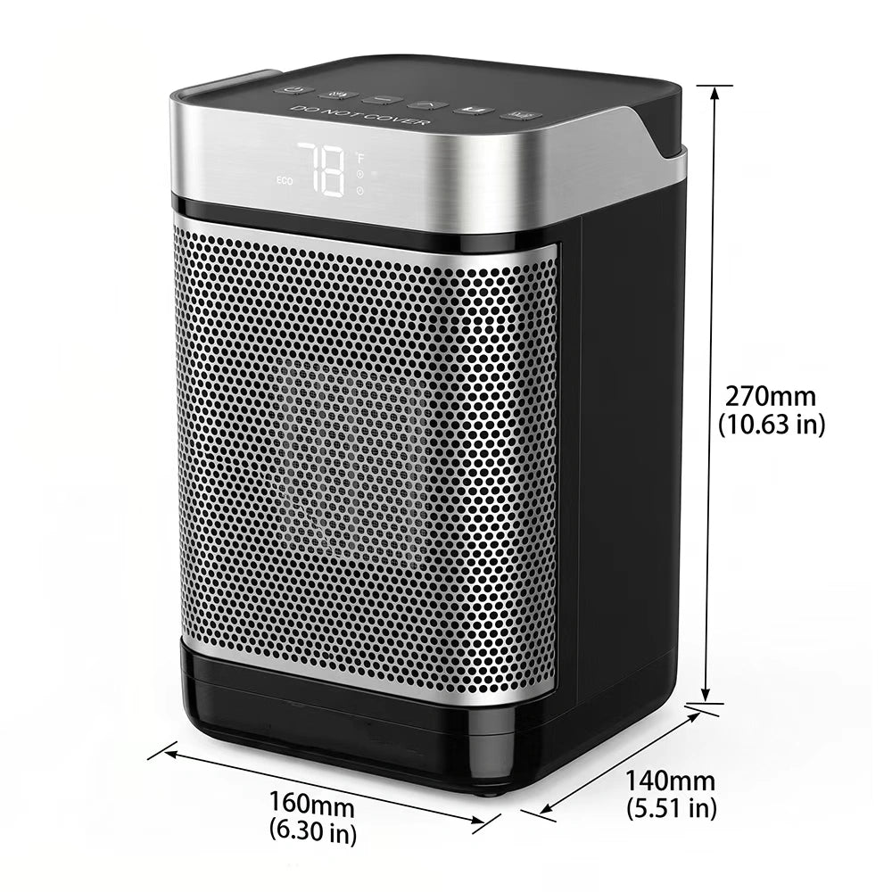 MDHAND 1500W Portable Space Heater, PTC Ceramic Heater with Thermal Sensor & ECO Mode