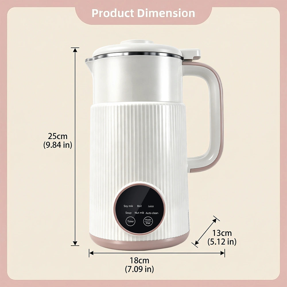 MDHAND 11-in-1 Automatic Nut Milk Maker, 27oz Plant-Based Soy Almond Oat Coconut Milk Machine, with Delay Start