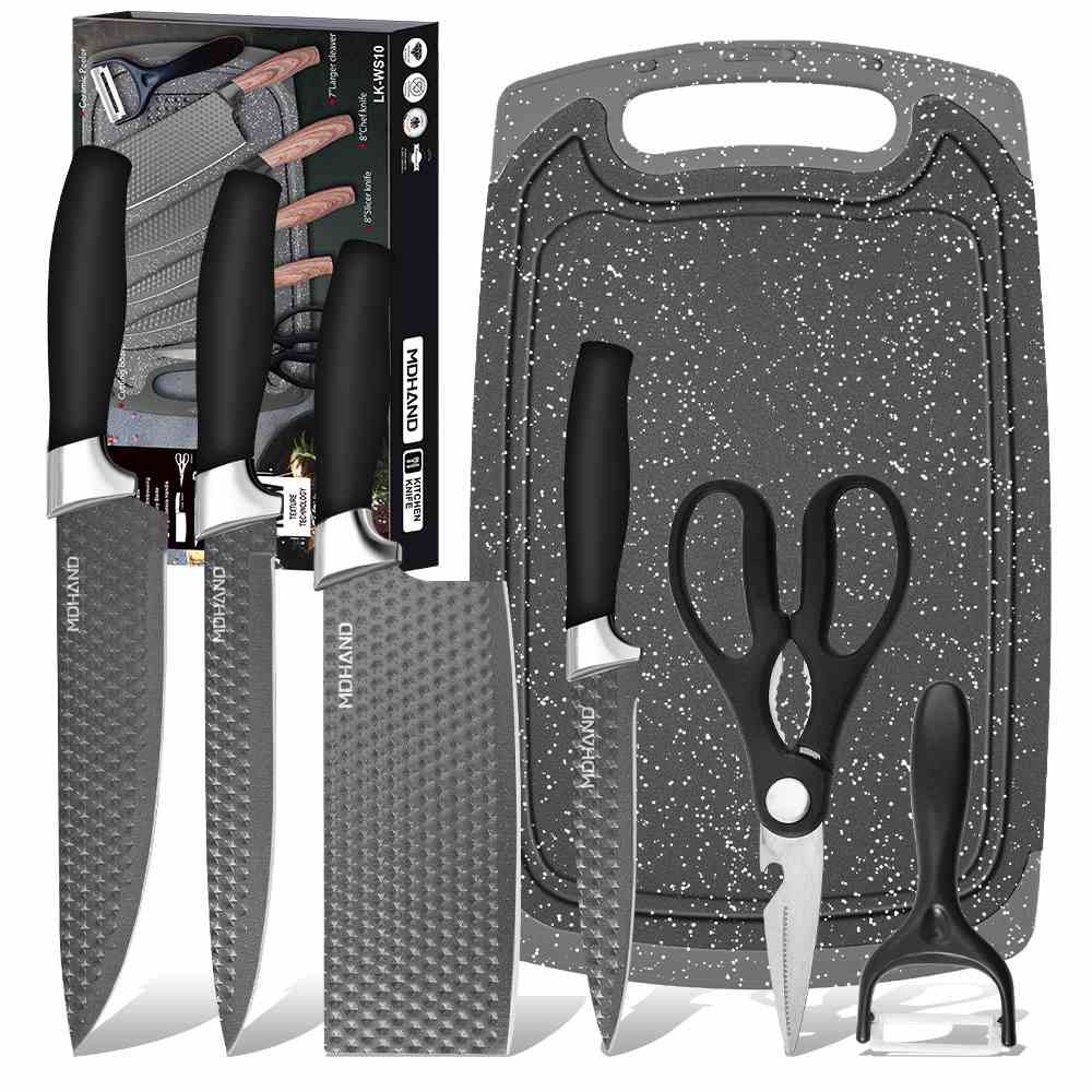 High Carbon Stainless Steel Chef Knife Set Ultra-Sharp Kitchen Cleaver Knives