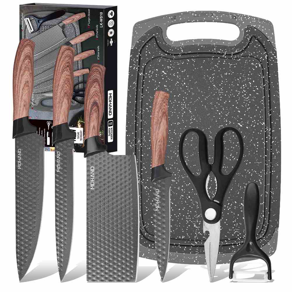 High Carbon Stainless Steel Chef Knife Set Ultra-Sharp Kitchen Cleaver Knives