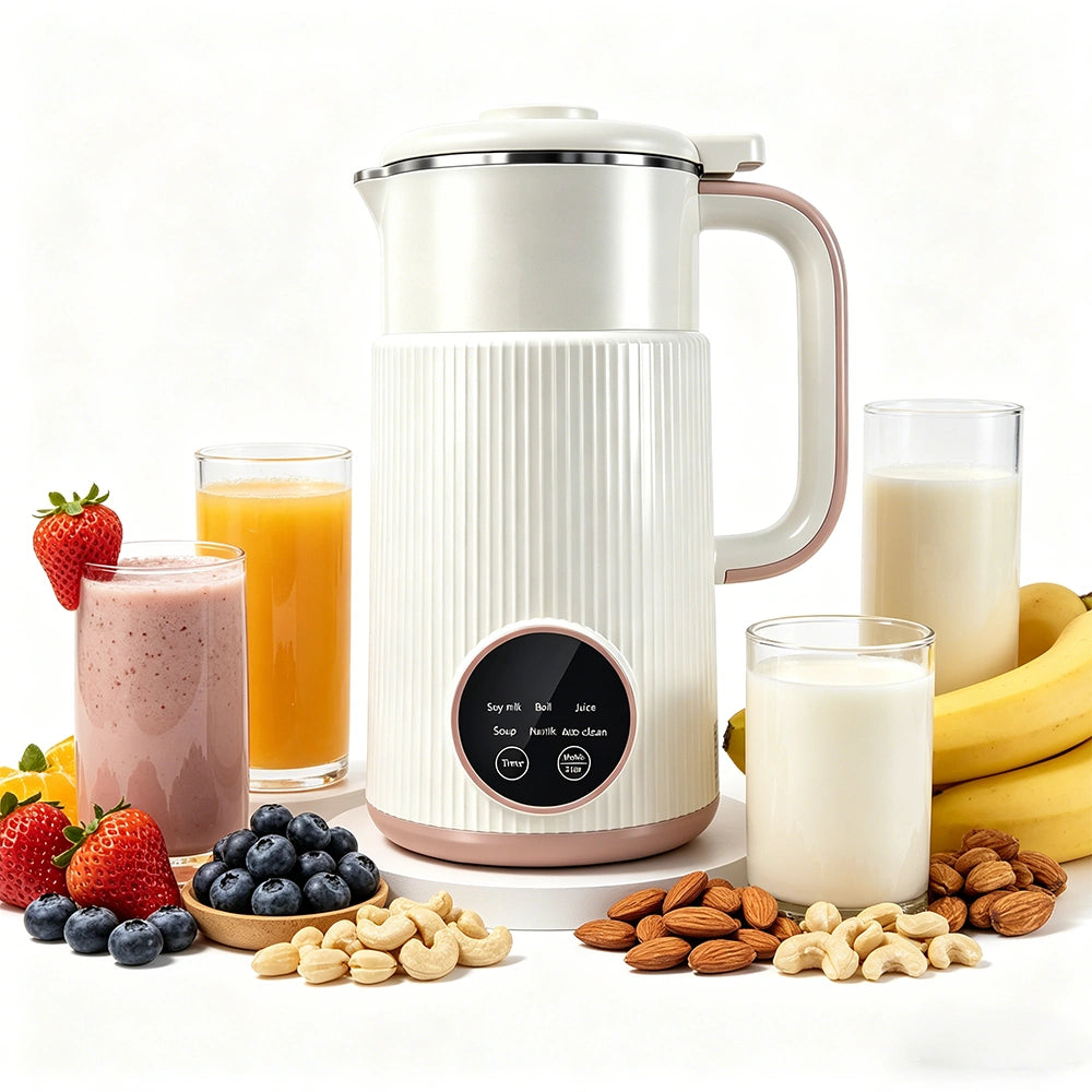 MDHAND 11-in-1 Automatic Nut Milk Maker, 27oz Plant-Based Soy Almond Oat Coconut Milk Machine, with Delay Start