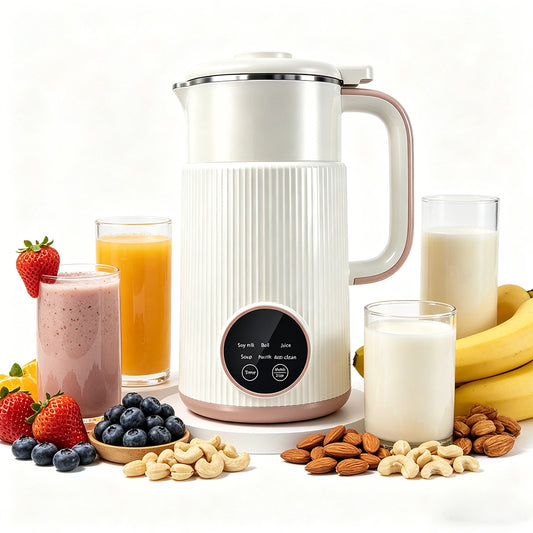 MDHAND 11-in-1 Automatic Nut Milk Maker, 27oz Plant-Based Soy Almond Oat Coconut Milk Machine, with Delay Start