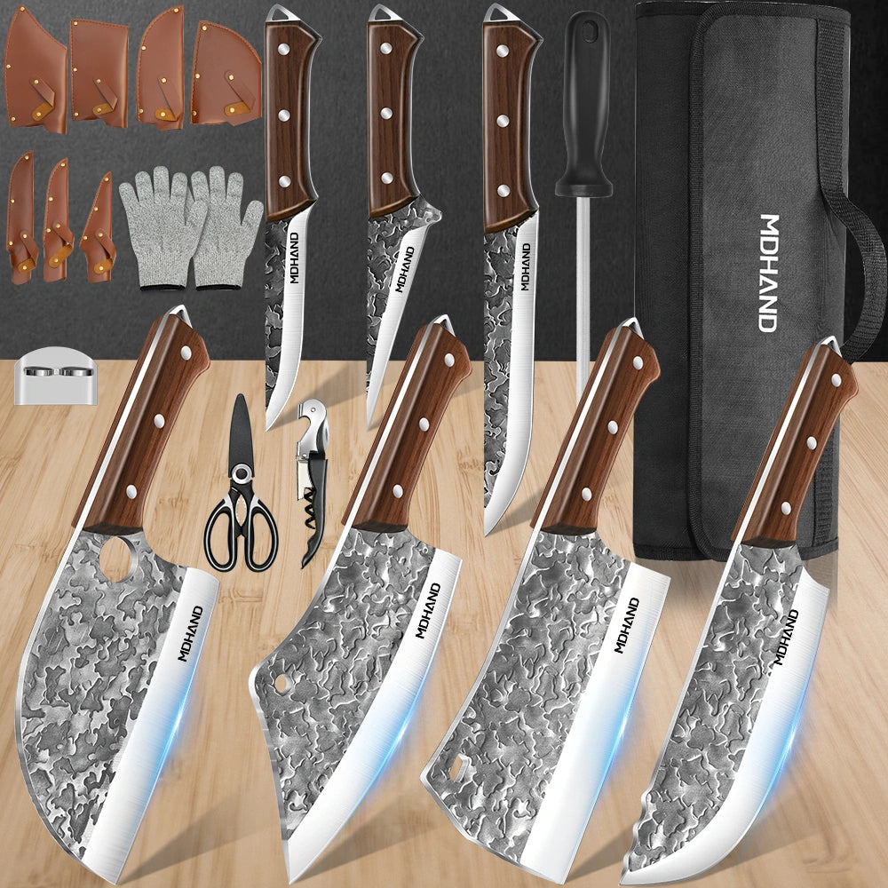 MDHAND Knife Set, 14pcs Japanese Knife Set, Premium German Stainless Steel Kitchen Knife Set