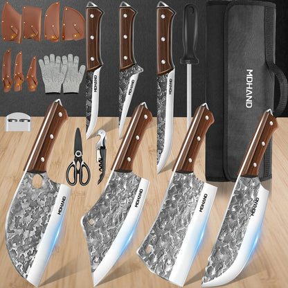 MDHAND Knife Set, 14pcs Japanese Knife Set, Premium German Stainless Steel Kitchen Knife Set