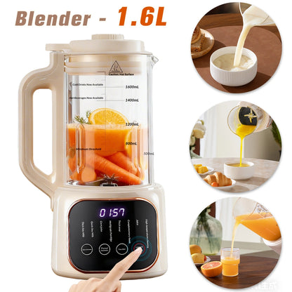 MDHAND 1.6L Nut Milk Maker, 48-Blade Plant-Based Milk Machine, 11 Functions