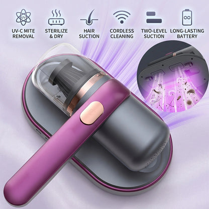 MDHAND Purple Mattress Vacuum Cleaner, 10KPa Suction