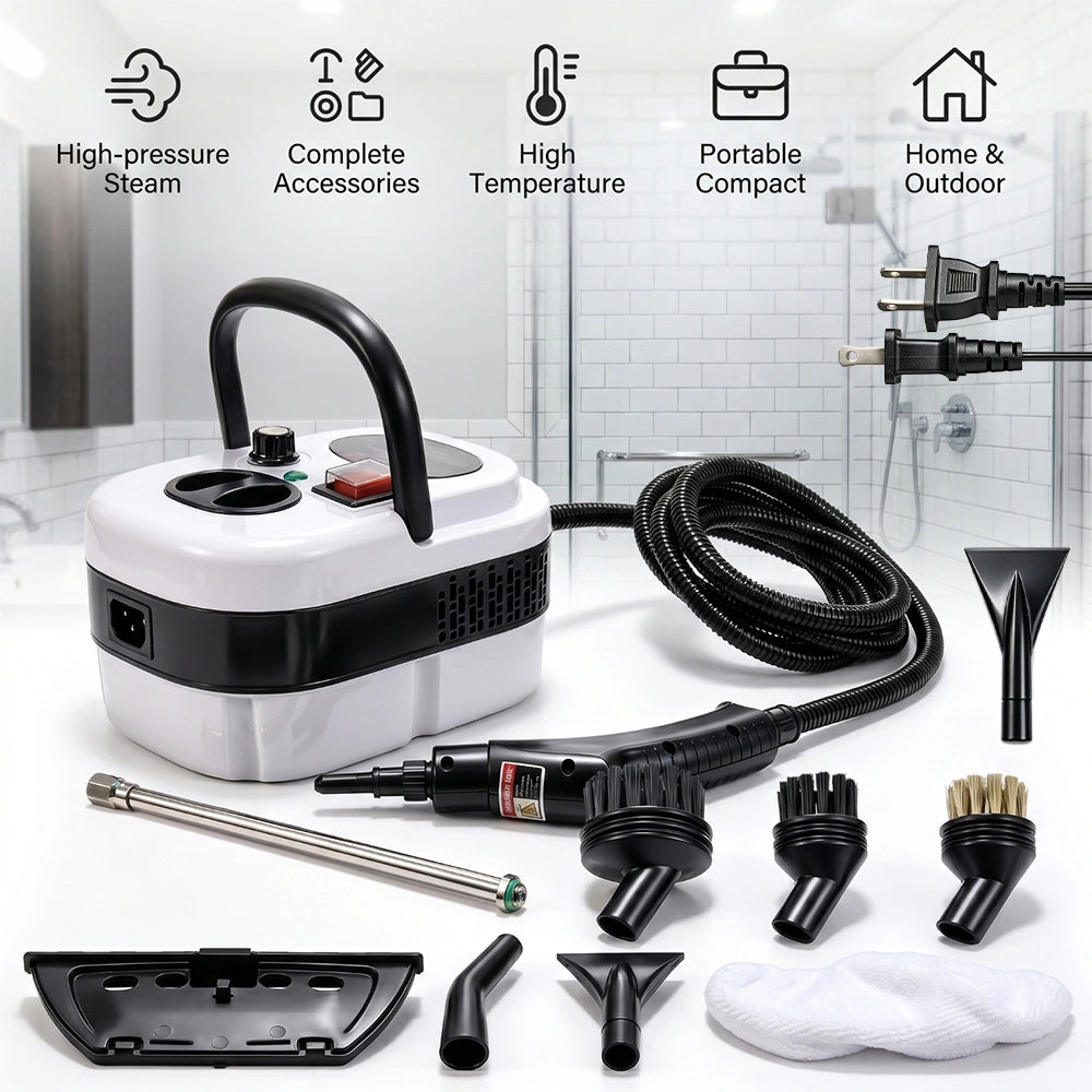 MDHAND 2500W Steam Cleaner, 1200ml Tank, 3 Bar Pressure, 212°F Steam