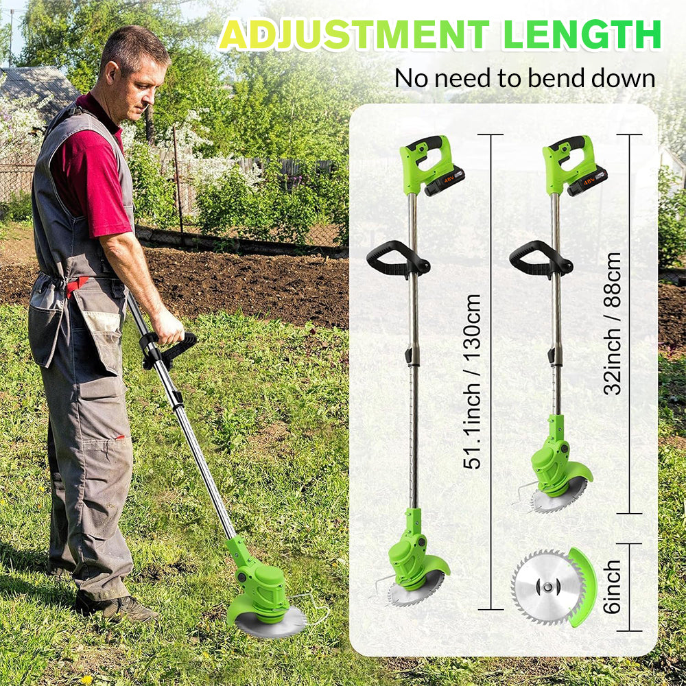 MDHAND cordless electric weed trimmer and edger with grass string cutter for lawn edging and yard maintenance.