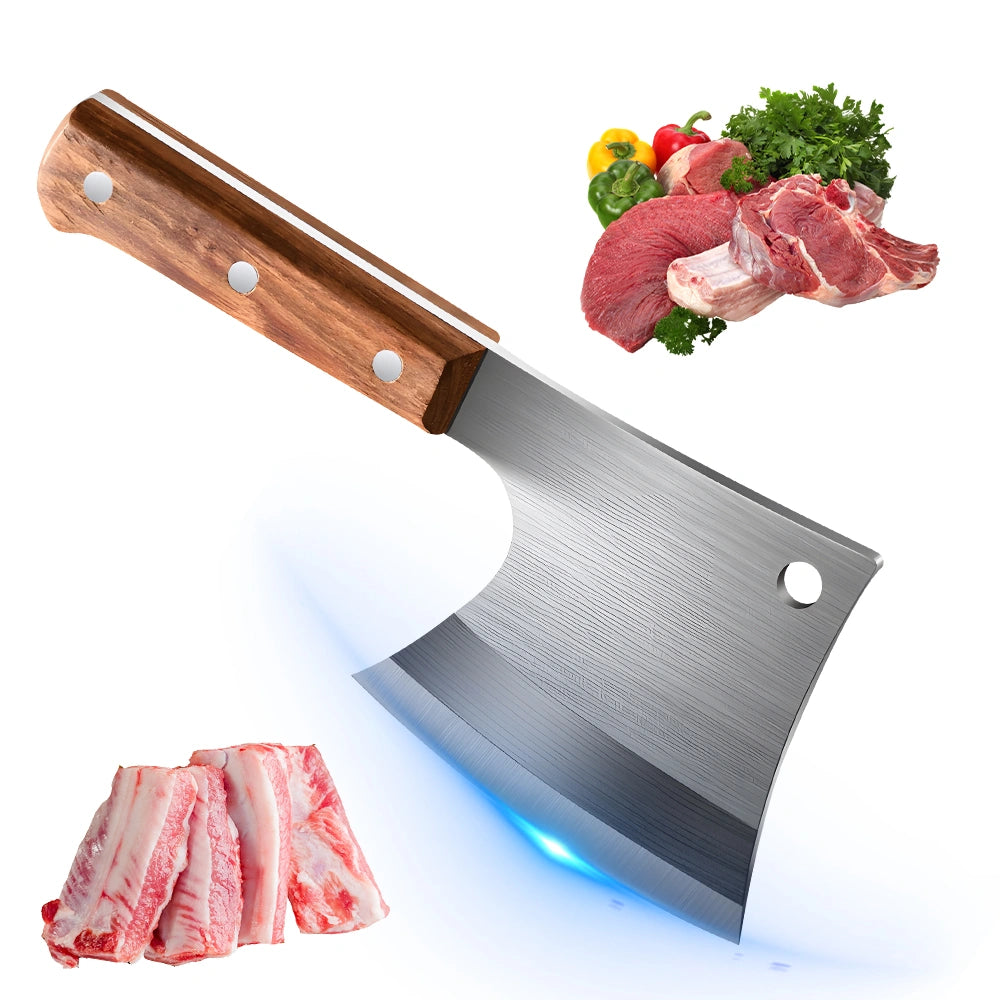MDHAND 6 Inch Meat Cleaver, Heavy Duty Bone Chopper Knife