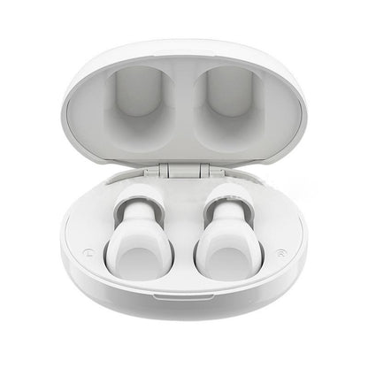 MDHAND sound amplification earbuds with sleek design, featuring in-ear style and adjustable ear tips for enhanced listening comfort.