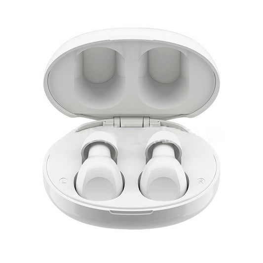 MDHAND sound amplification earbuds with sleek design, featuring in-ear style and adjustable ear tips for enhanced listening comfort.