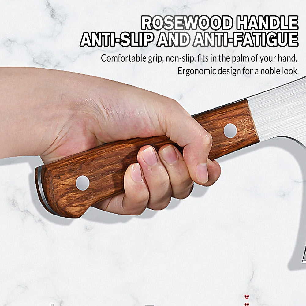 MDHAND 6 Inch Meat Cleaver, Heavy Duty Bone Chopper Knife