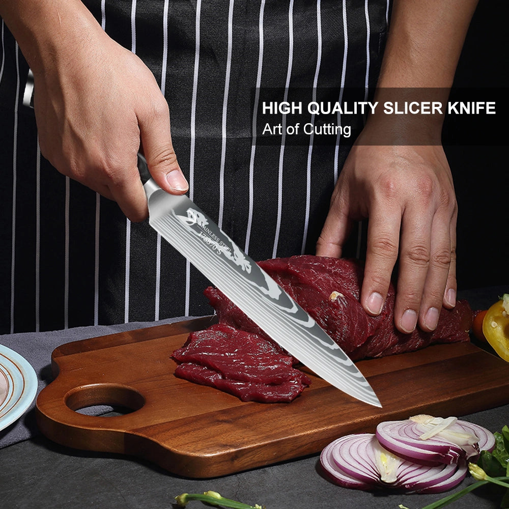 MDHAND 6-Piece Kitchen Knife Set, High Carbon Stainless Steel