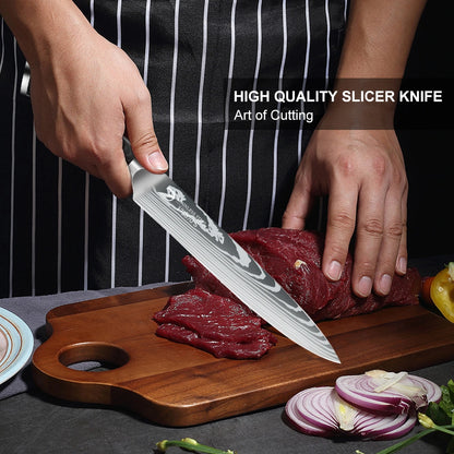 MDHAND 6-Piece Kitchen Knife Set, High Carbon Stainless Steel