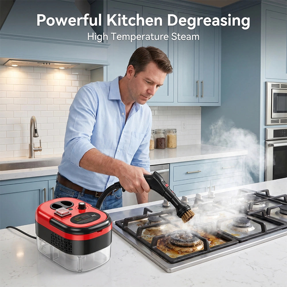 MDHAND 2500W Steam Cleaner, 1200ml Tank, 3 Bar Pressure, 212°F Steam