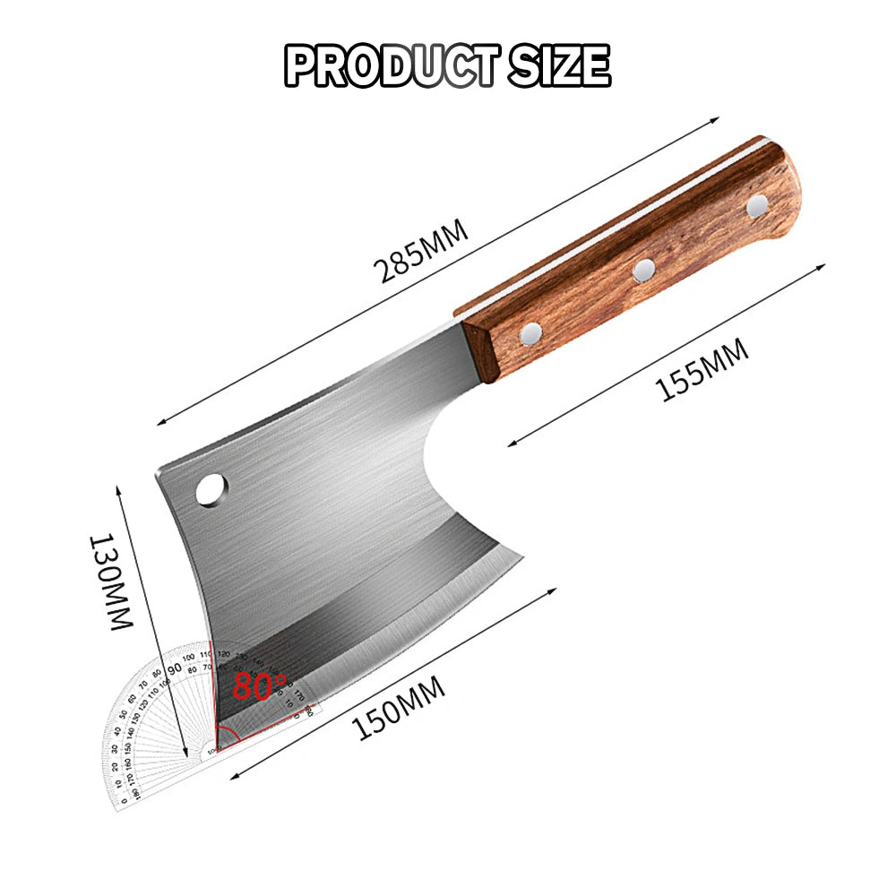MDHAND 6 Inch Meat Cleaver, Heavy Duty Bone Chopper Knife