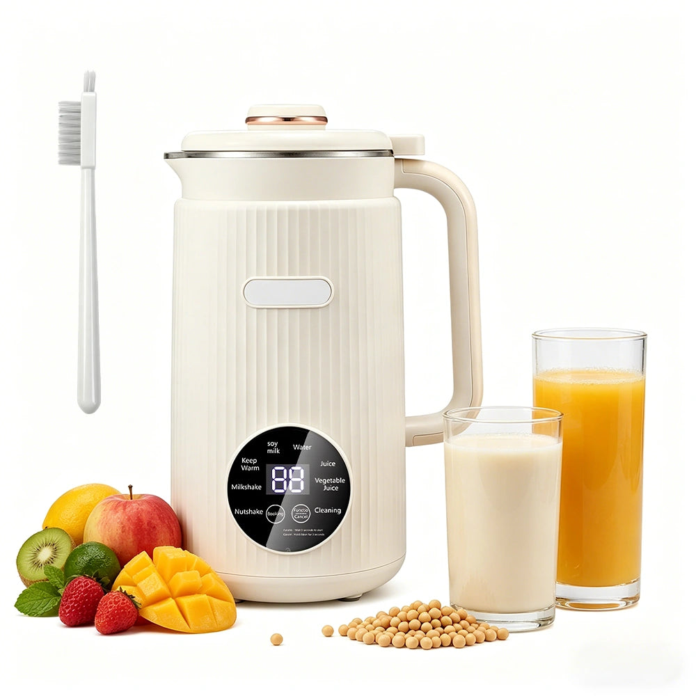 MDHAND 1.2L Automatic Nut Milk Maker, 11-in-1 Plant-Based Beverage Machine with 12 Blades, 40 oz Capacity