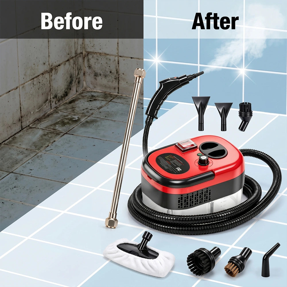 MDHAND 2500W Steam Cleaner, 1200ml Tank, 3 Bar Pressure, 212°F Steam