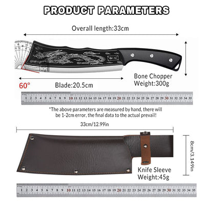 MDHAND Chef Knife, Boning Knife Hand Forged High Carbon Steel Butcher Knife For BBQ Home Kitchen Restaurant Cooking Camping