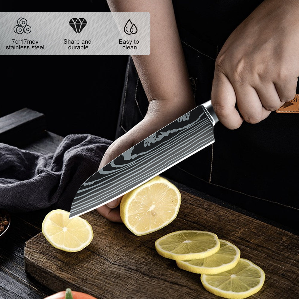 MDHAND 5" Sharp Meat Cleaver and Vegetable Kitchen Knife, High Carbon Stainless Steel, Multipurpose Chef Knife for Home and Kitchen with Ergonomic Handle