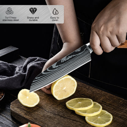 MDHAND 5" Sharp Meat Cleaver and Vegetable Kitchen Knife, High Carbon Stainless Steel, Multipurpose Chef Knife for Home and Kitchen with Ergonomic Handle