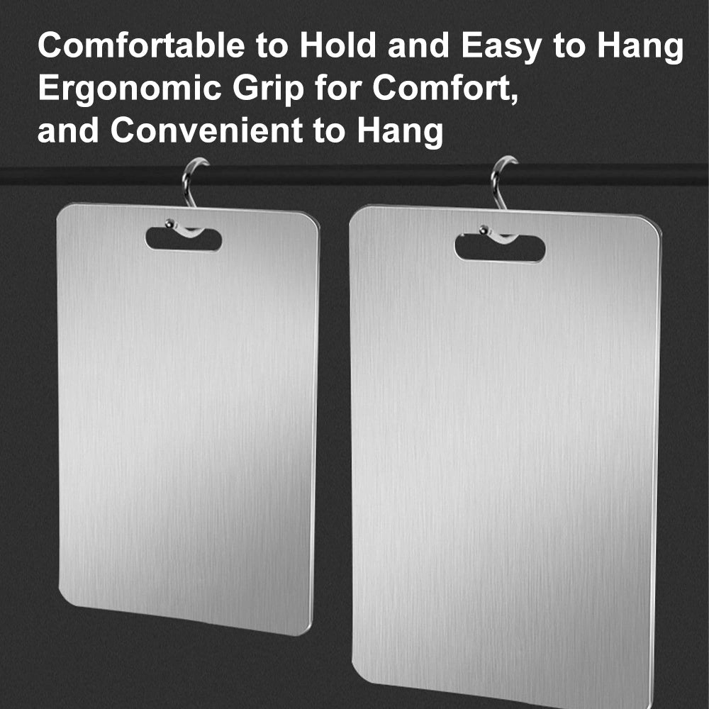 MDHAND 3-Piece Stainless Steel Cutting Board Set, Double-Sided Metal Chopping Boards
