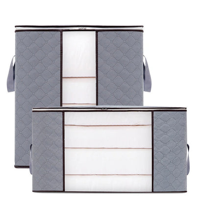 MDHAND 90L Large Storage Bags with Clear Window & Reinforced Handles, 6 Pack