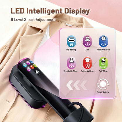 MDHAND 1200W Travel Steam Iron, 190ml Water Tank, 6 Modes