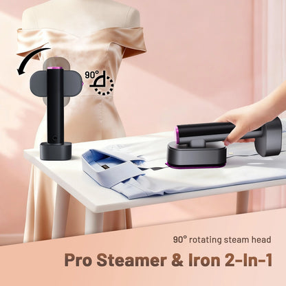 MDHAND 1200W Travel Steam Iron, 190ml Water Tank, 6 Modes