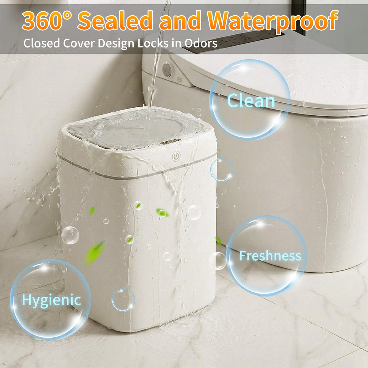 MDHAND 3 Gal Smart Trash Can, Motion Sensor, Touchless Lid