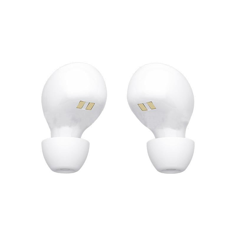 MDHAND sound amplification earbuds with sleek black design, featuring in-ear fit and adjustable ear tips for enhanced listening comfort.