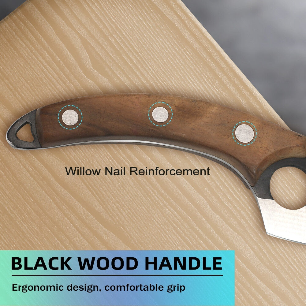 MDHAND 5.8-Inch Kitchen Knife, Sharp 4Cr14 Steel Blade with Wooden Handle