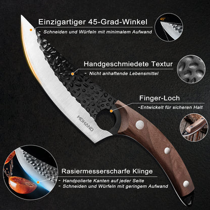 MDHAND 5.8-Inch Kitchen Knife, Sharp 4Cr14 Steel Blade with Wooden Handle