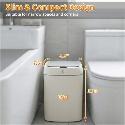 MDHAND 3 Gal Smart Trash Can, Motion Sensor, Touchless Lid