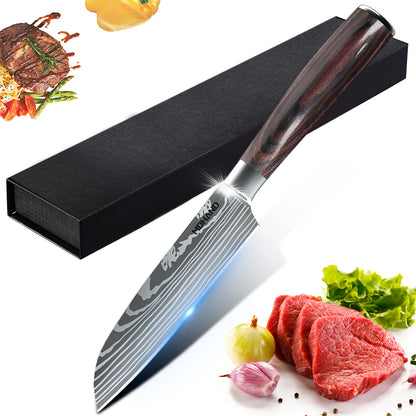 MDHAND 5" Sharp Meat Cleaver and Vegetable Kitchen Knife, High Carbon Stainless Steel, Multipurpose Chef Knife for Home and Kitchen with Ergonomic Handle
