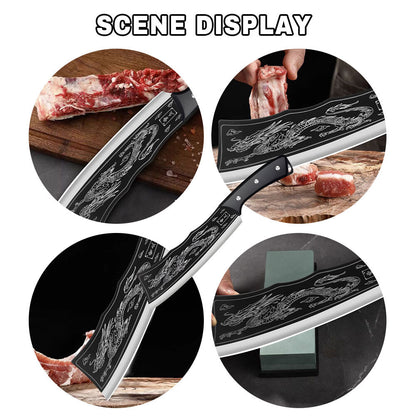 MDHAND Chef Knife, Boning Knife Hand Forged High Carbon Steel Butcher Knife For BBQ Home Kitchen Restaurant Cooking Camping
