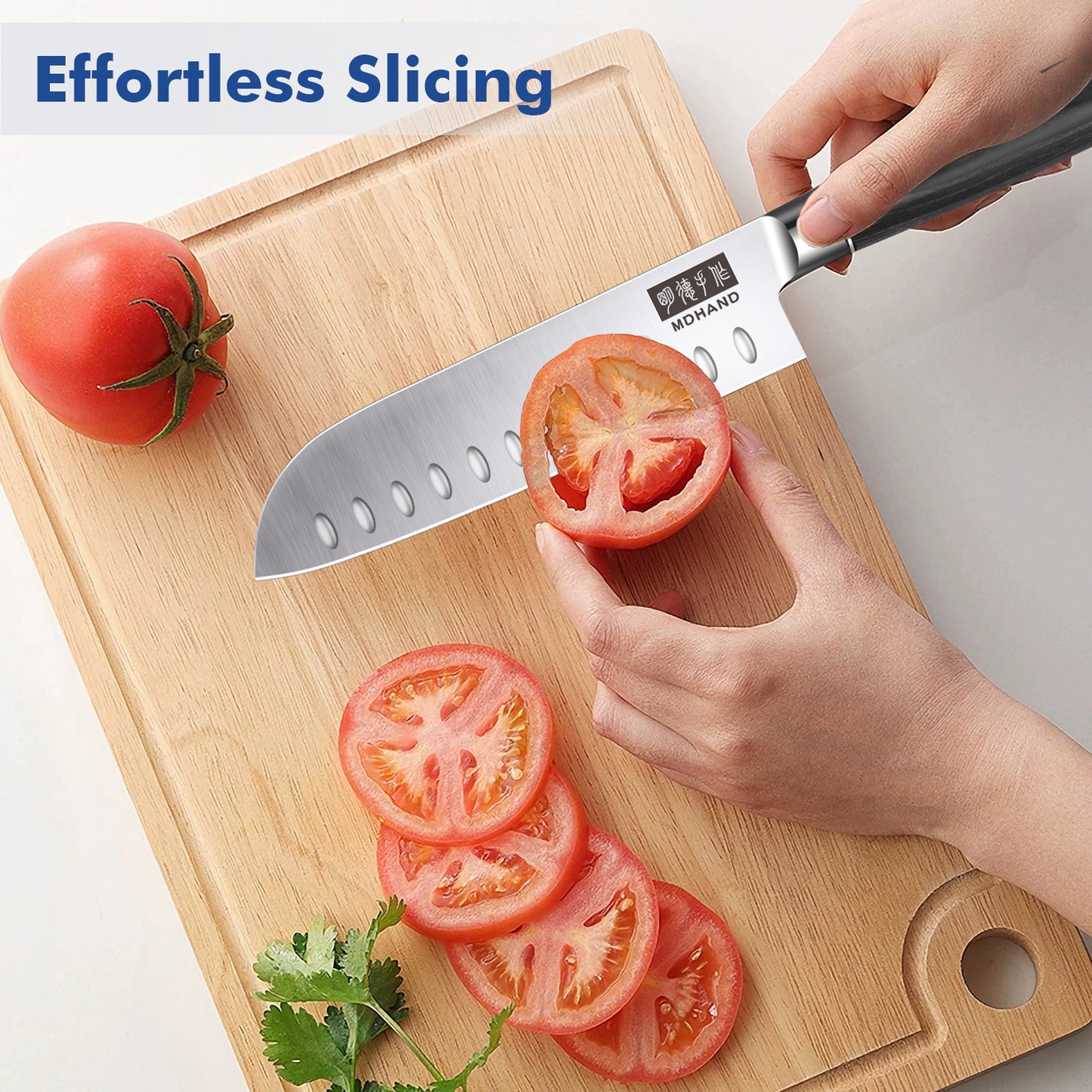 MDHAND Kitchen Knife Set - 3 Piece High-Carbon Stainless Steel Chef Knife Set, Ultra Sharp Professional Knives Set for Meat Vegetables Fruit, Rust Resistant, Ergonomic Handle - MDHAND