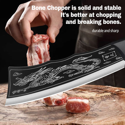 MDHAND Chef Knife, Boning Knife Hand Forged High Carbon Steel Butcher Knife For BBQ Home Kitchen Restaurant Cooking Camping