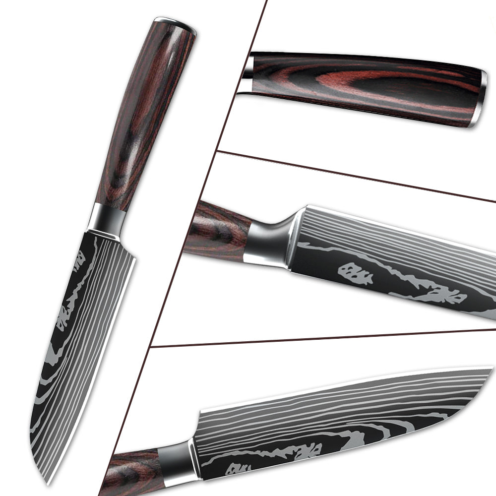MDHAND 5" Sharp Meat Cleaver and Vegetable Kitchen Knife, High Carbon Stainless Steel, Multipurpose Chef Knife for Home and Kitchen with Ergonomic Handle