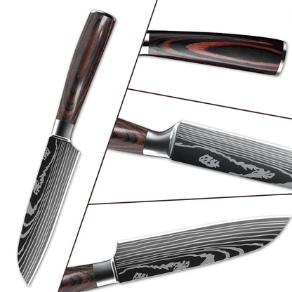 MDHAND 5" Sharp Meat Cleaver and Vegetable Kitchen Knife, High Carbon Stainless Steel, Multipurpose Chef Knife for Home and Kitchen with Ergonomic Handle