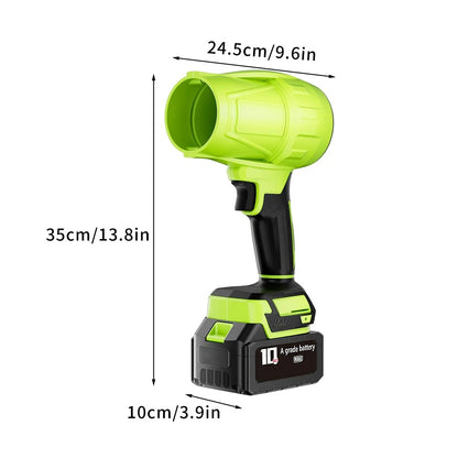 Portable MDHAND cordless handheld turbo blower and dust cleaner with leaf blowing capability, compact and lightweight for versatile cleaning.