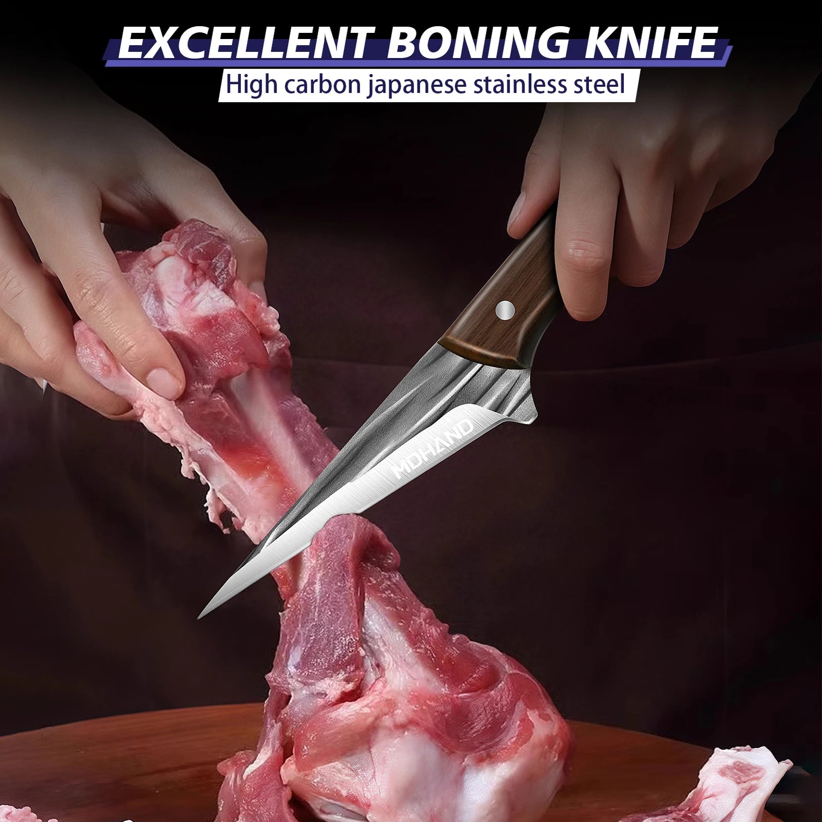 Chef Knives Set 14Pcs Hand Forged Butcher Knife Set Boning Knife with Bag