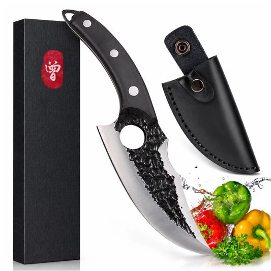 MDHAND Stainless Steel kitchen Knife, Ergonomic 4in Handle, Durable and Rust-Resistant