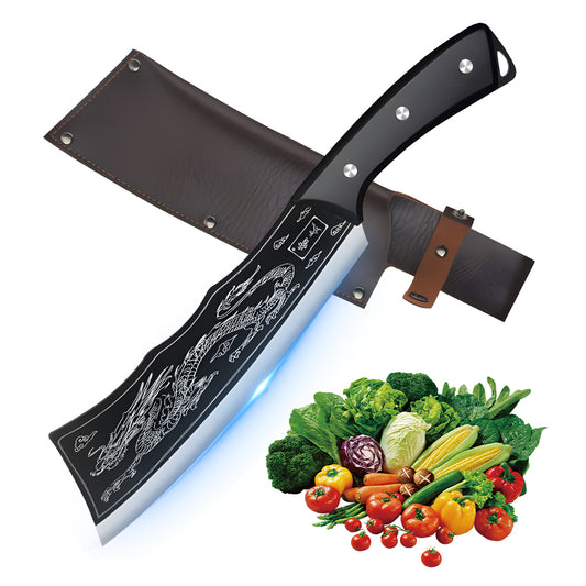 MDHAND Chef Knife, Boning Knife Hand Forged High Carbon Steel Butcher Knife For BBQ Home Kitchen Restaurant Cooking Camping