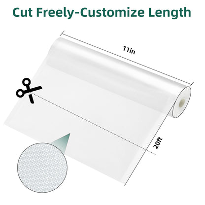MDHAND vacuum sealer bags for food, 11in x 20ft rolls, airtight food storage and sous vide meal prep, three-roll pack.