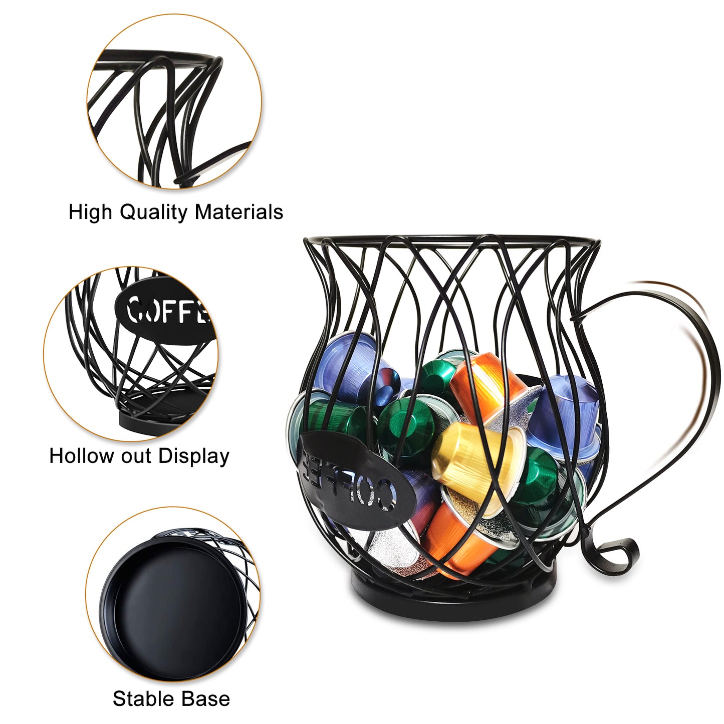 MAHAND MDHAND K Cup coffee pod organizer holder for home, featuring multiple compartments for easy coffee storage and access.