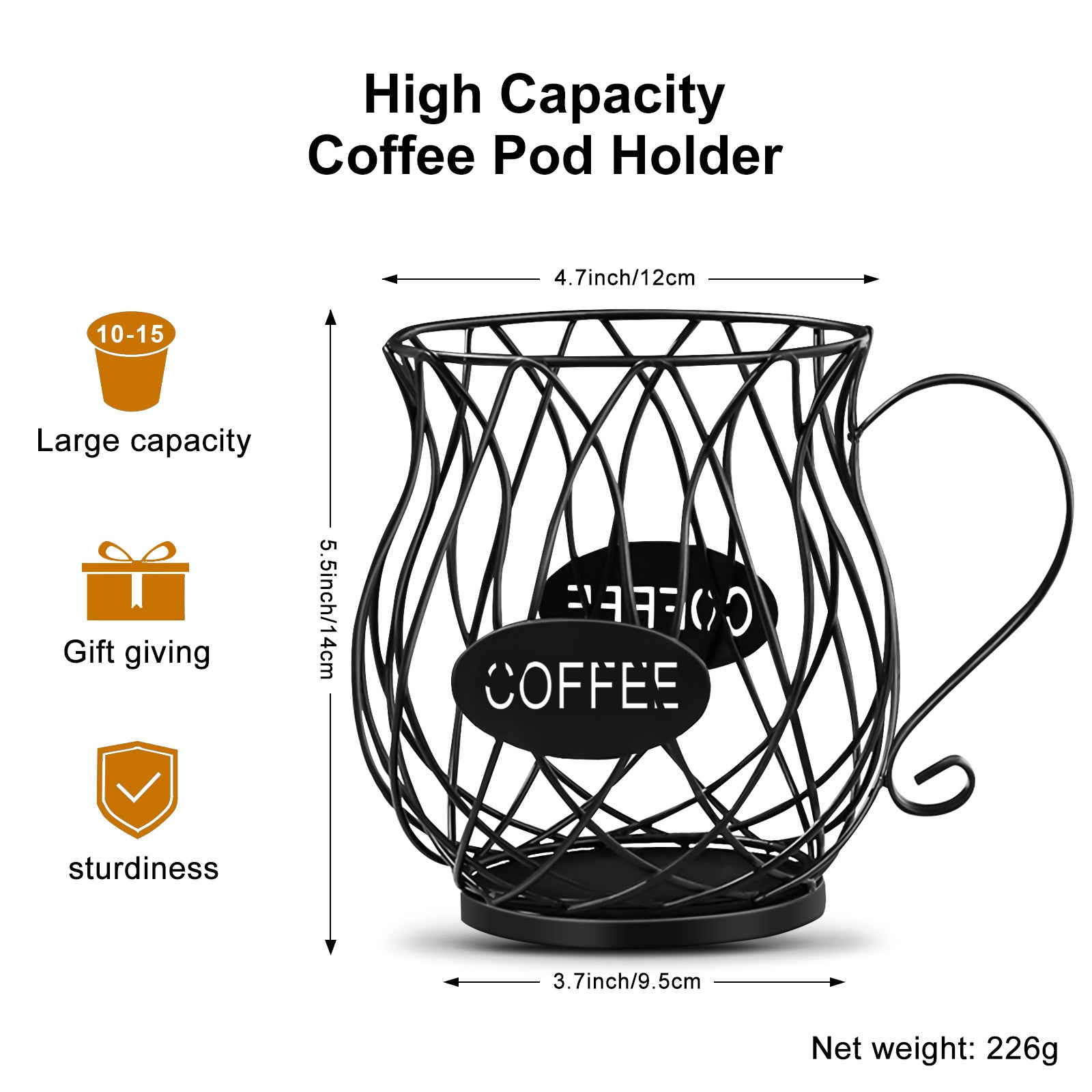 MAHAND MDHAND K Cup coffee pods organizer holder for home, featuring multiple compartments for easy coffee pod storage.